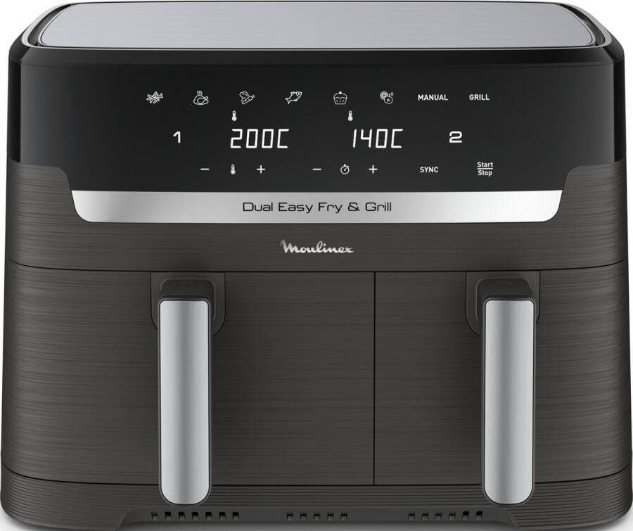 Moulinex Dual Easy Fry EZ905B20 Dubbele Heteluchtfriteuse 8 3L