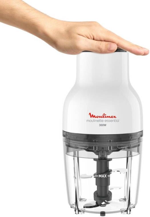 Moulinex Elektrische hakmolen 3-in-1 functies Slices Chops Mise 4 messen 400 ml Moulinette Essential DJ520110