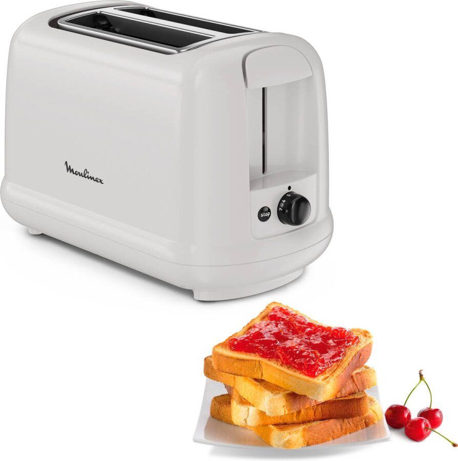 Moulinex Extra grote broodrooster met 2 sleuven 7 bruiningsniveaus automatische uitschakeling boostknop ontdooien Simpleo LT160B10