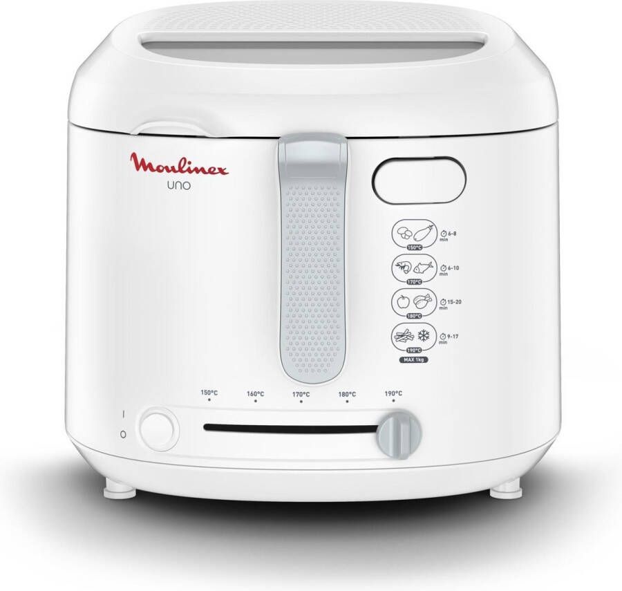 Moulinex AF203110 Uno Elektrische friteuse Kijkvenster Capaciteit 1 kg friet 4 personen Regelbare thermostaat