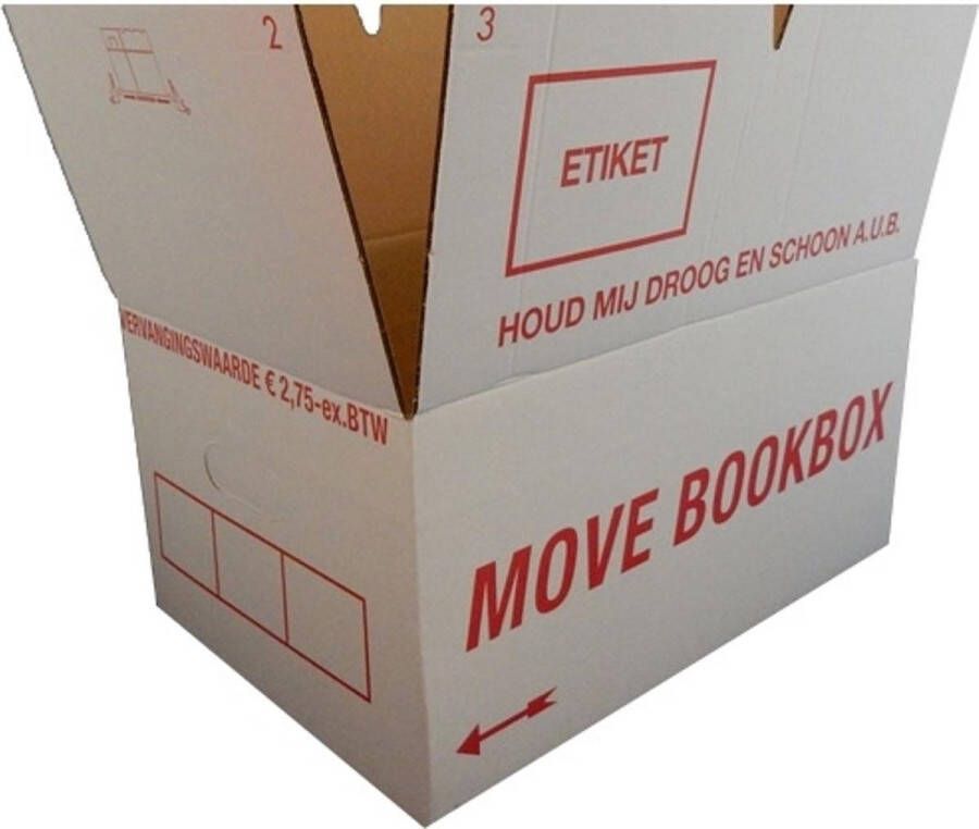 Movebox Verhuisdozen voor boeken pakket 10 stuks 34 Liter