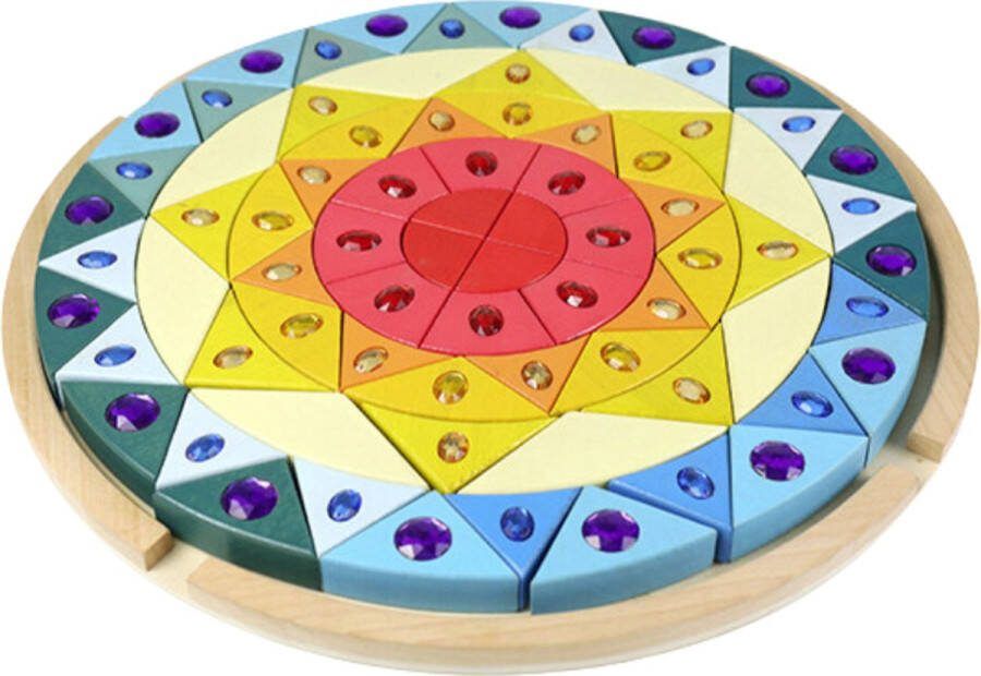 MOXZY Bouwblokken Summerbreeze 41 cm Houten blokken Montessori Houten speelgoed