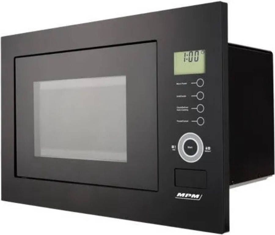 MPM Inbouw Magnetron met Stoomreiniging en 11 programma&apos;s 25 liter Combi Oven Max. 1100W Zwart