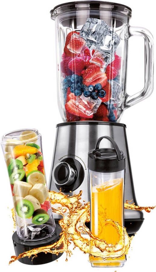 MPM Multifunctionele Blender to go Smoothie Maker met 2 extra Flessen 450W