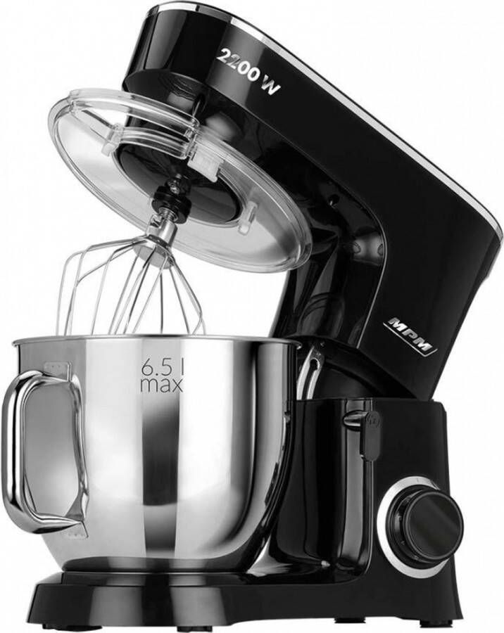 MPM Uitgebreide Planetaire Keukenmachine 1400W 6 5 Liter Zwart Max 2200W
