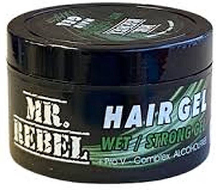 Mr. Rebel Mr Rebel Wet Strong Gel +Pro V Complex Alcoholfree 450ml haargel haarwax bubblegum