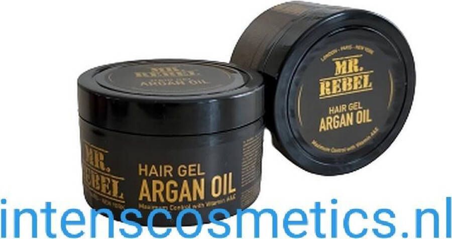 Mr. Rebel Mr.Rebel Argan olie hair gel haargel -argan olie-with vitamine A&E-haar gel argan olie men 450 ml