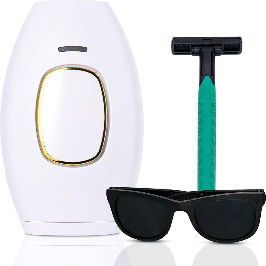 Mremoval IPL ontharingsapparaat Laser ontharingsapparaat- Laser en lichtontharing Inclusief GRATIS beschermbril en 10 scheermesjes