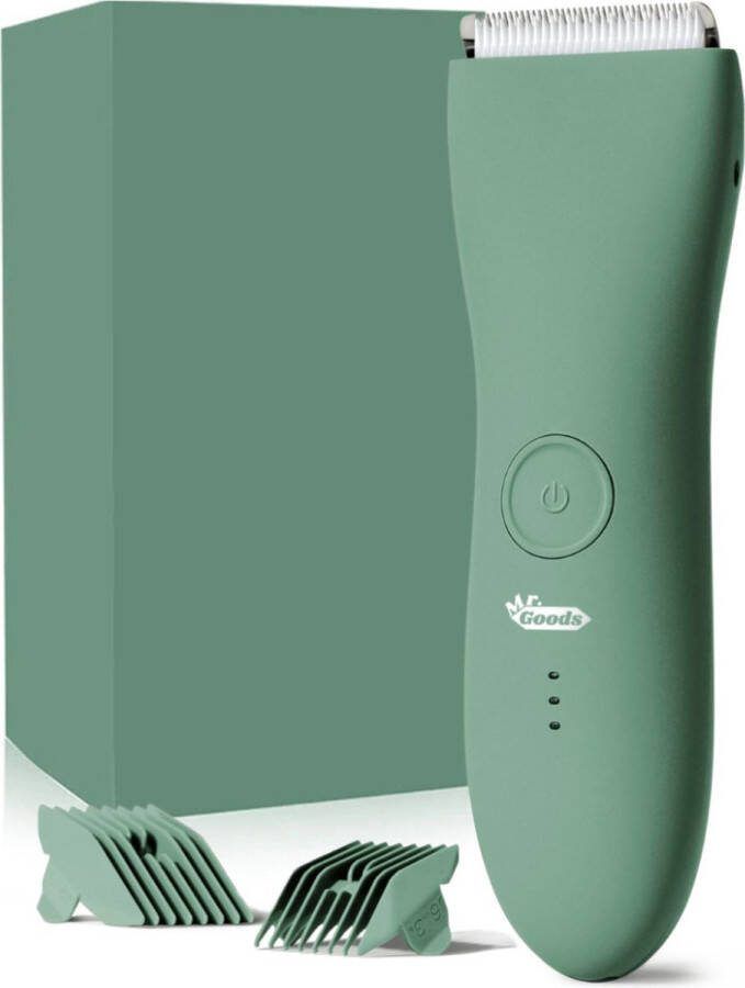 MrGoods Bodygroomer Mannen V2 Body Trimmer Heren Waterdicht Scheerapparaat Veilig Schaamhaar Trimmer Mannen Groen