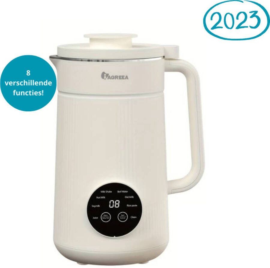 MrGoods Sojamelk maker 1L Capaciteit Soy milk maker Soepmaker 8 Verschillende Functie Melkmachine Notenmelk maker Melk maker Wit