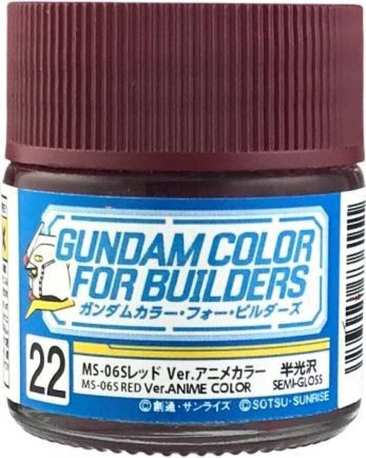 Mrhobby GUNDAM COLOR FOR BUILDERS 10 MM MS-06S RED VER. modelbouwsets hobbybouwspeelgoed voor kinderen modelverf en accessoires