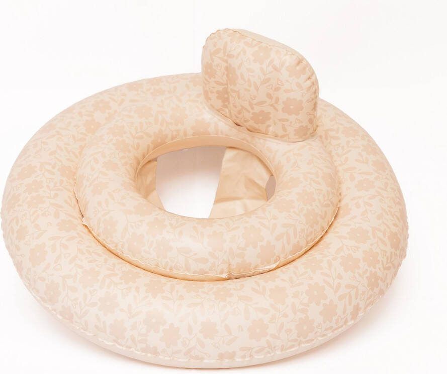 Mrs Ertha Baby float Baby seat Baby zwemband beige Bouquet silhouette 7-18kg