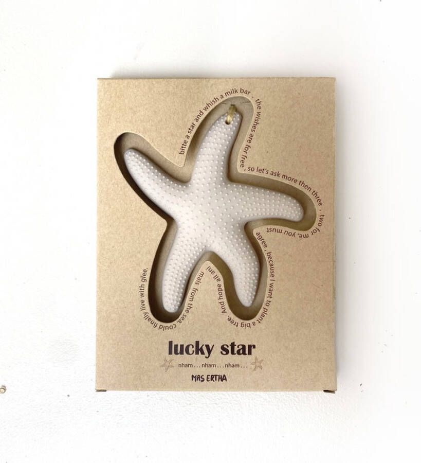 Mrs Ertha Bijtring Lucky Star Cloud Grey Bijtspeelgoed Beige Zeester