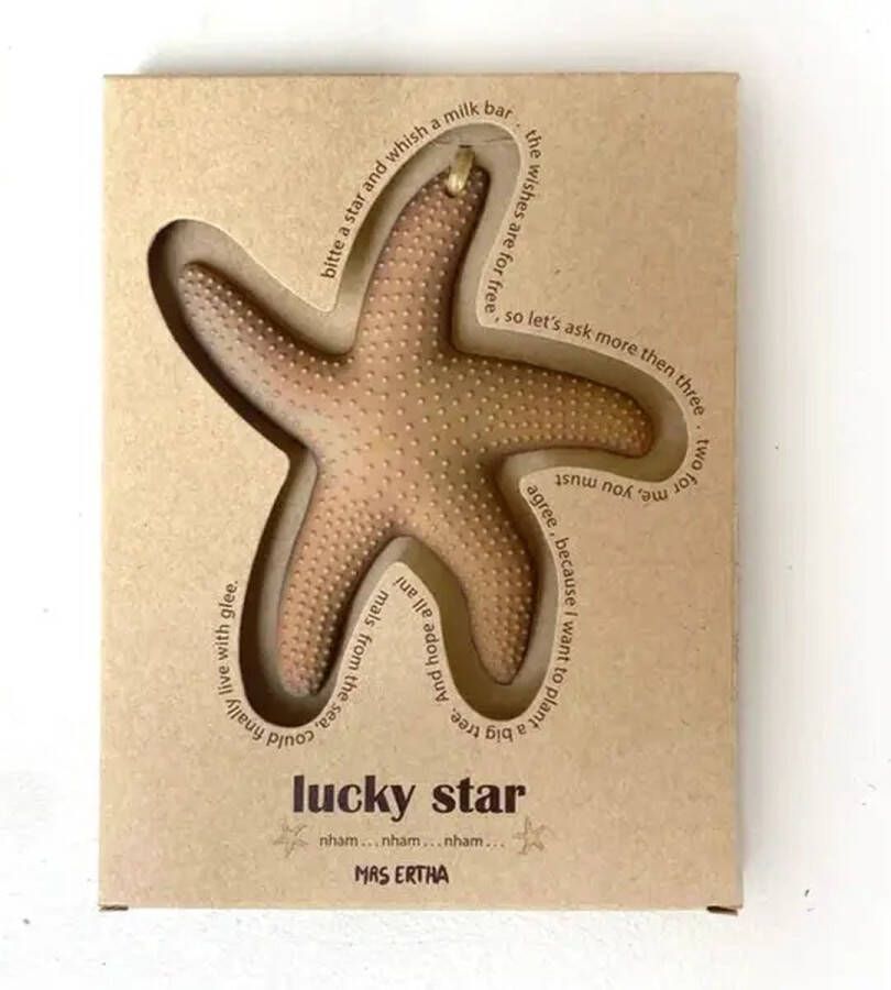 Mrs Ertha Bijtring Lucky Star Taupe Bijtspeelgoed Zeester