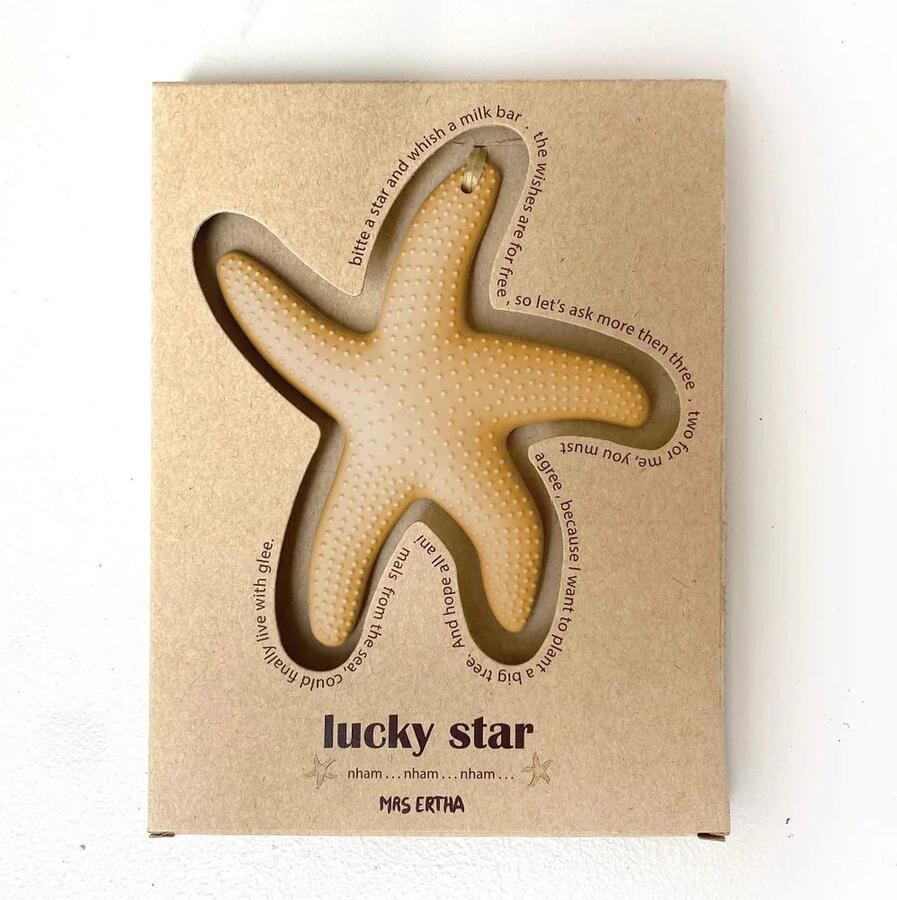 Mrs Ertha Bijtring lucky star Honey Bijtspeelgoed Zeester