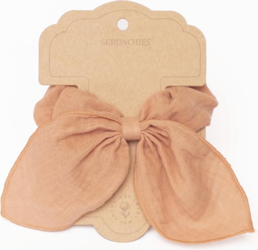 Mrs Ertha Scrunchies met strik Blush