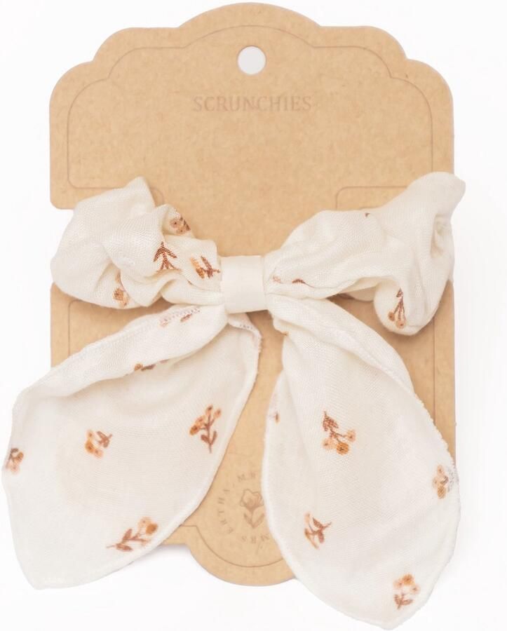 Mrs Ertha Scrunchies met strik Flower Buds