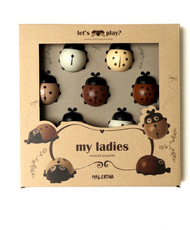 Mrs Ertha Puzzel Wood puzzle XL Houten speelgoed My ladies Educatief spel