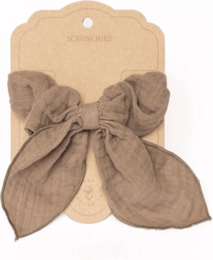 Mrs Ertha Scrunchies met strik Olive