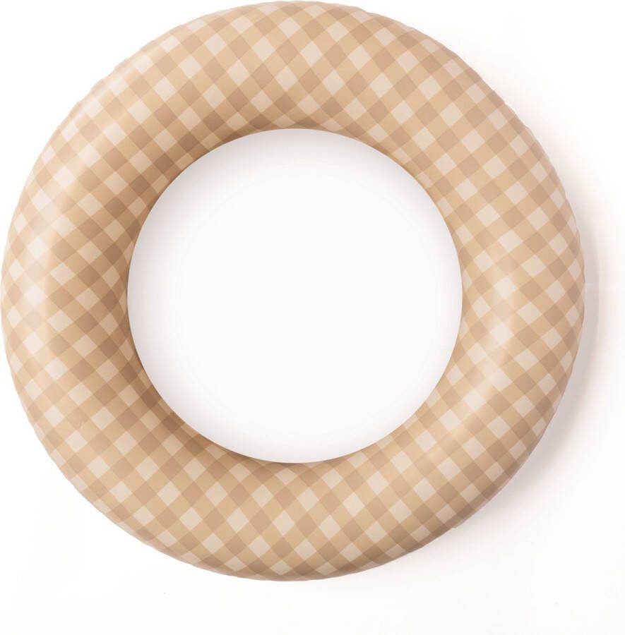 Mrs Ertha Zwemband Zwemring beige soft squares 3+ jaar Ø 45 cm