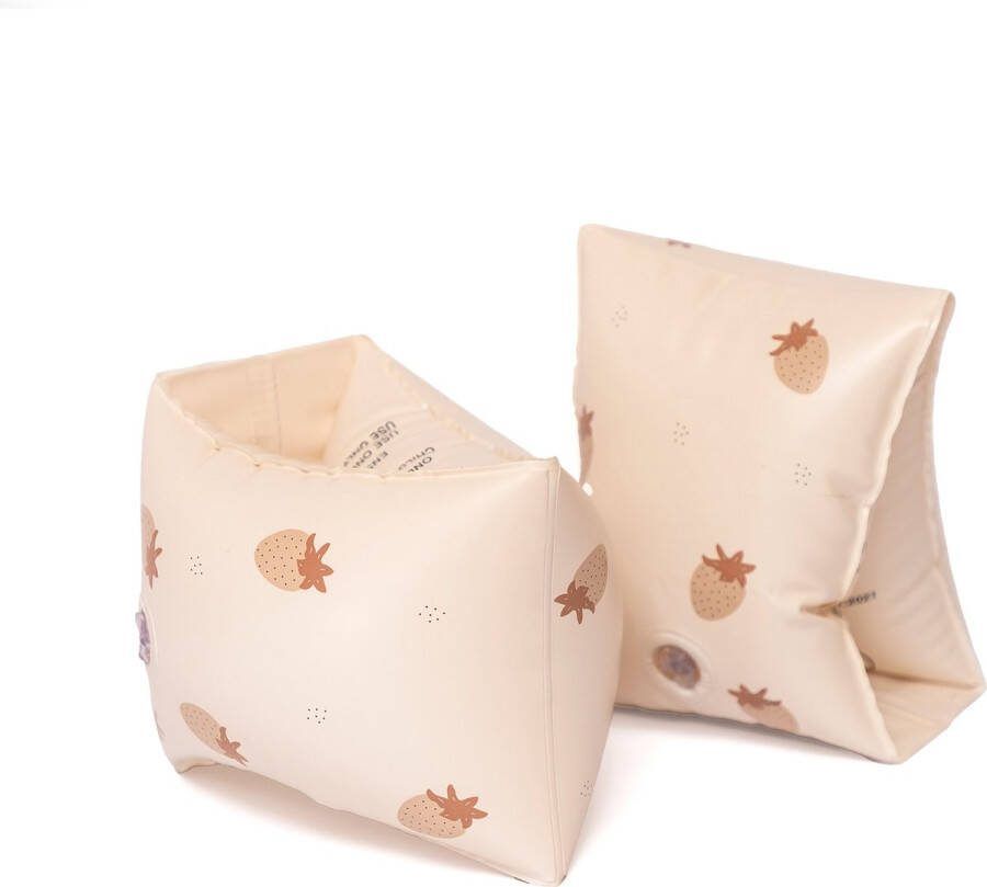 Mrs Ertha Zwembandjes Zwemvleugels beige Strawberries 11-30 kg 2-6 jaar