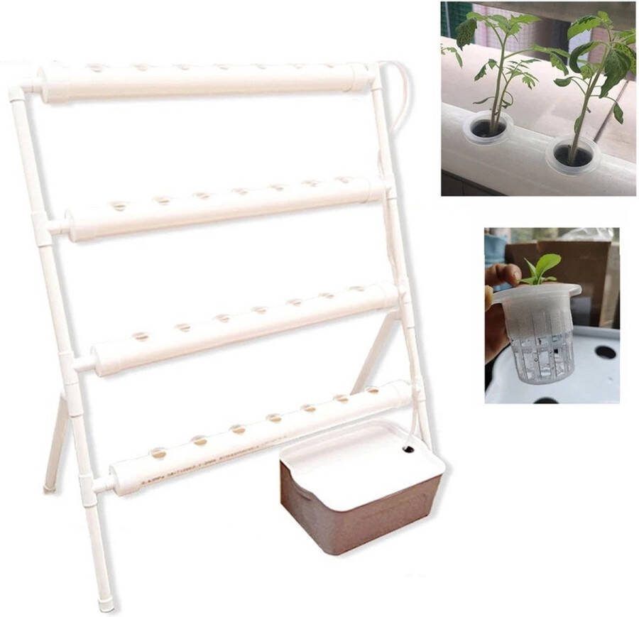 MS Irrigatiesysteem Met 36 gaten voor 36 planten Plantensysteem Duurzaam Wit LxBxH: 45cm x 95 cm x 100 cm