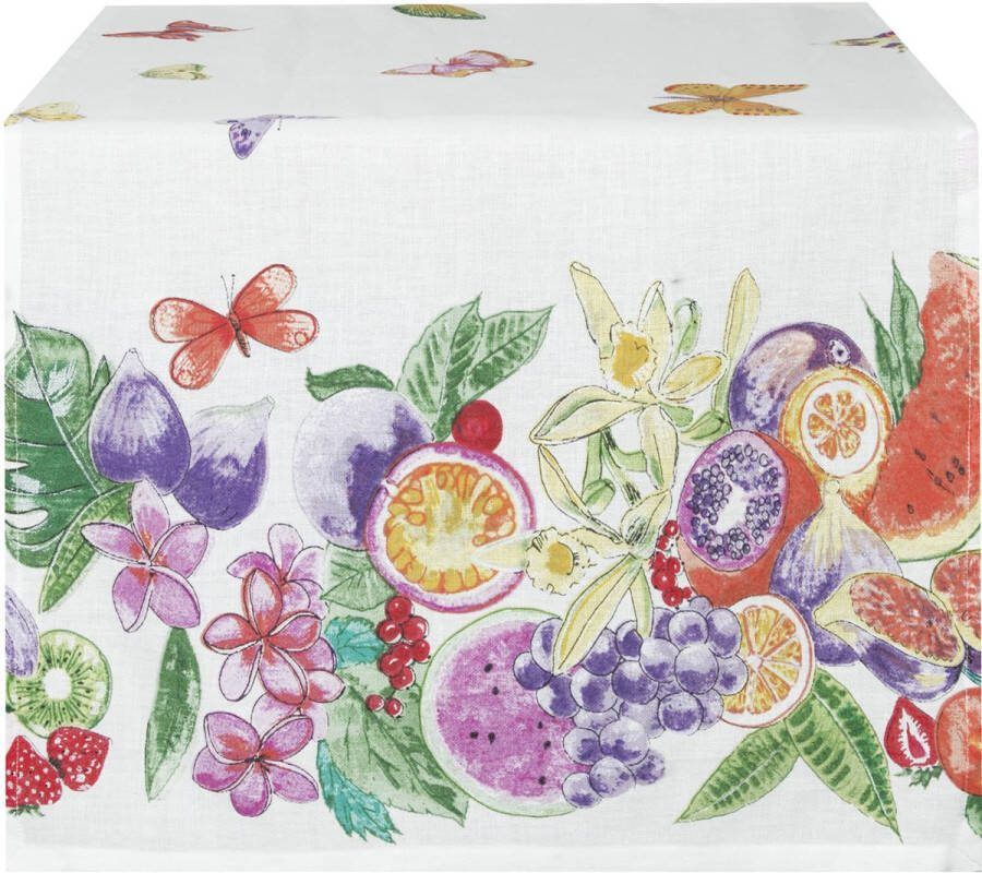 MST Tafelloper Audace 160 x 50 cm linnenmix Tafelloper met fruit