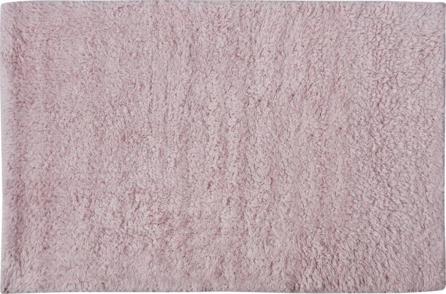 MSV Badkamerkleedje badmat voor op de vloer lichtroze 45 x 70 cm polyester katoen