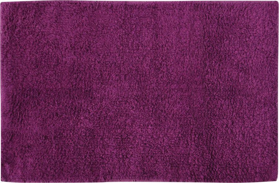 MSV Badkamerkleedje badmat voor op de vloer paars 45 x 70 cm polyester katoen