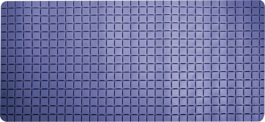 MSV Douche bad anti-slip mat badkamer rubber blauw 76 x 36 cm met zuignappen