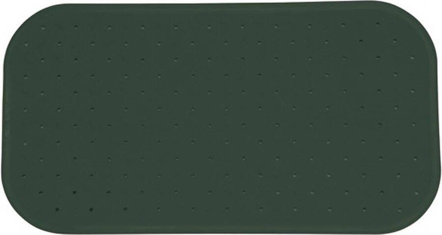 MSV Douche bad anti-slip mat badkamer rubber groen 36 x 65 cm met zuignappen