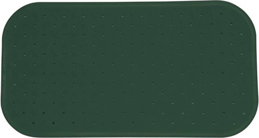 MSV Douche bad anti-slip mat badkamer rubber groen 36 x 97 cm met zuignappen extra lang formaat