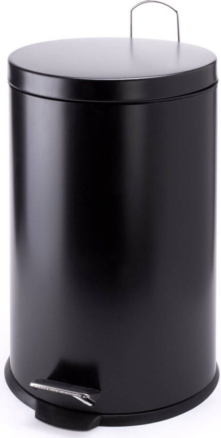 MSV Prullenbak pedaalemmer metaal zwart 20 liter 29 x 45 cm Medium-size