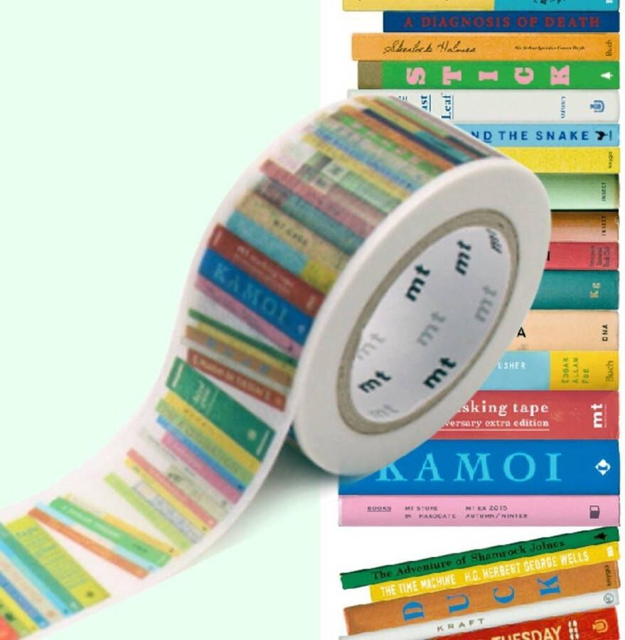 MT Masking tape Books 2 3 cm x 10 meter Washi tape met boeken