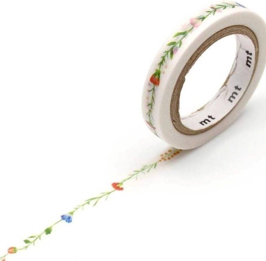 MT Masking tape Slim Flower Line Washi Tape Bloemen 7 mm x 7 meter