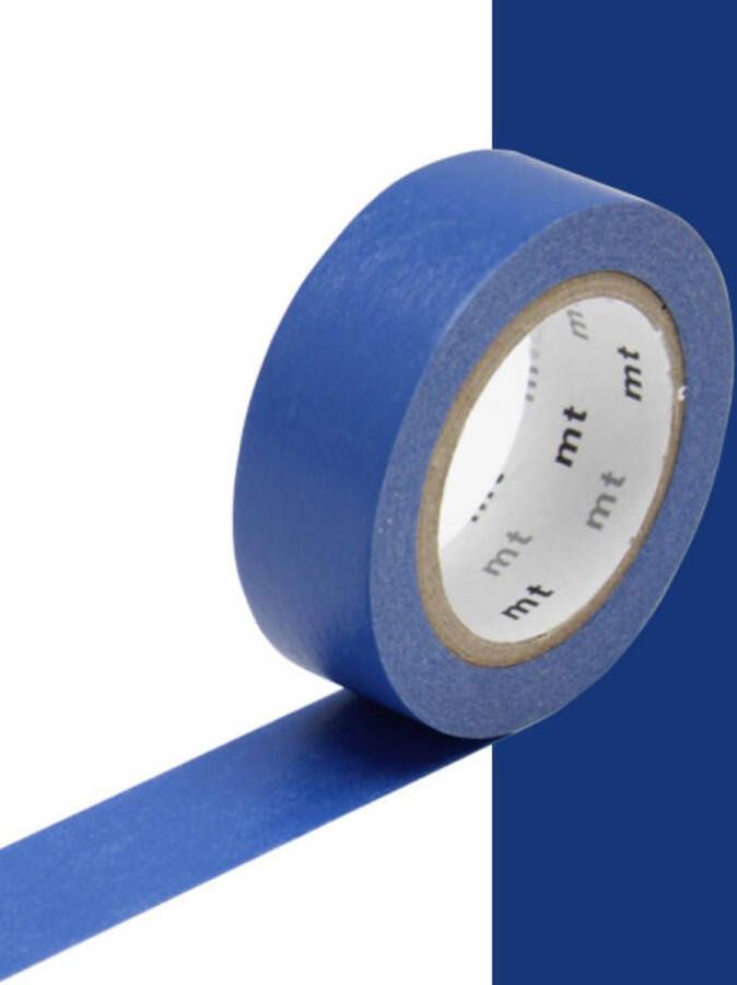 MT Masking tape Washi Tape Blauw 10 meter x 1.5 cm. Ruri