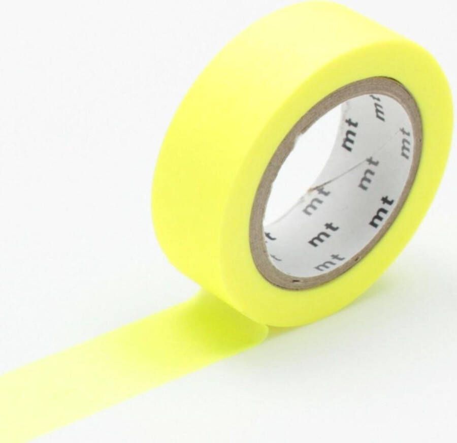 MT Masking tape Washi Tape Knal Geel 10 meter x 1 5 cm. Shocking Yellow