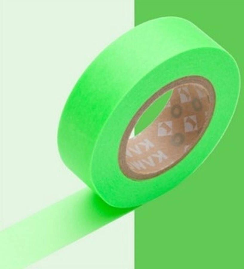 MT Masking tape Washi Tape Knal Groen 10 meter x 1 5 cm. Shocking Green