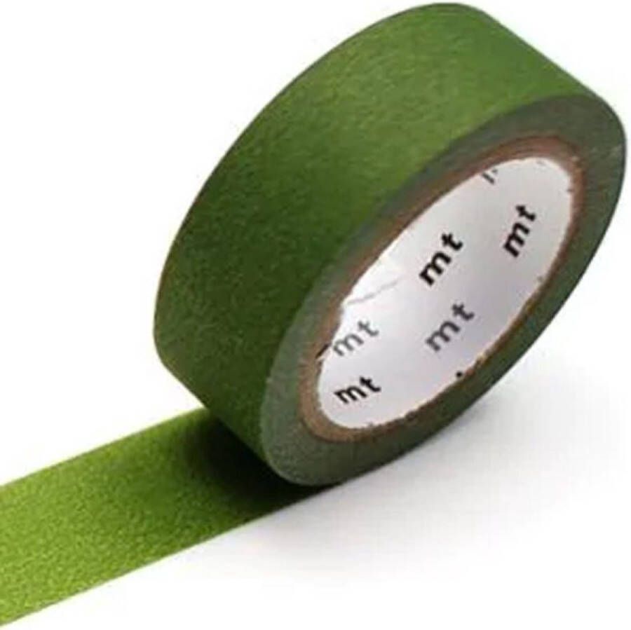 MT Masking tape Washi Tape Matte Olive Green 1 5 cm x 7 meter