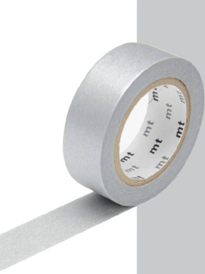 MT Masking tape Washi Tape Zilver 10 meter x 1 5 cm. Silver