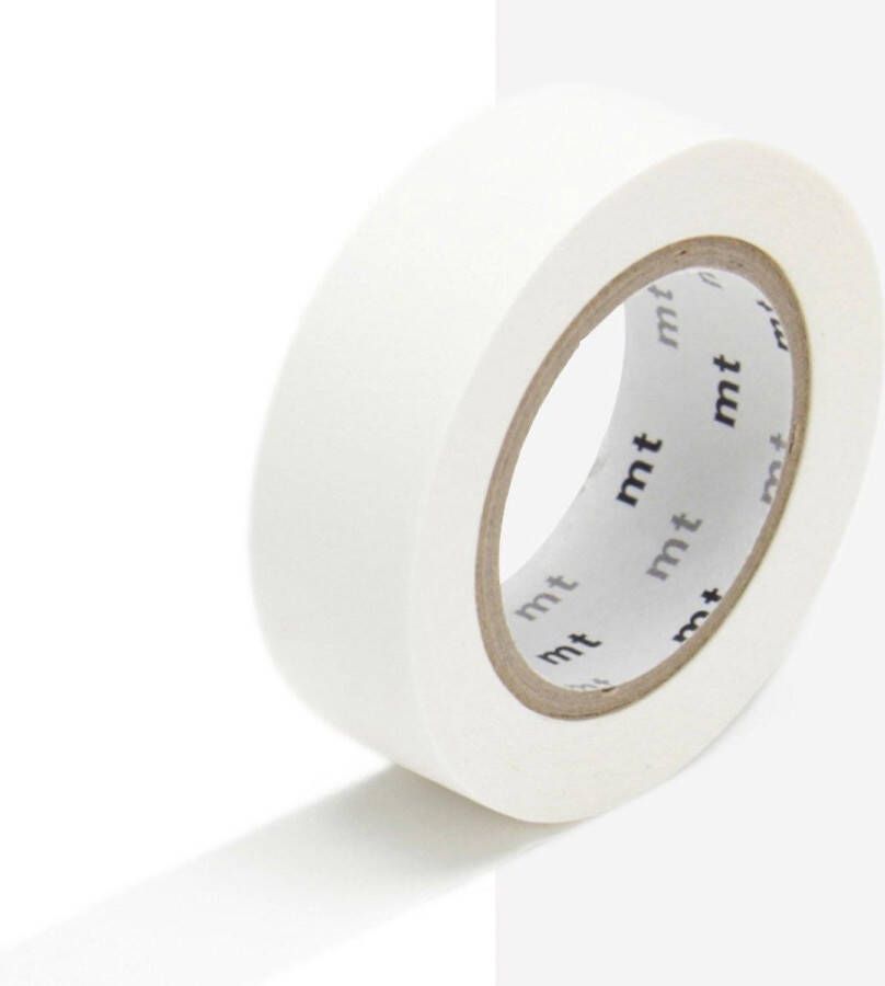 MT Masking tape wit Washi tape matte white 7 meter x 1 5 cm.