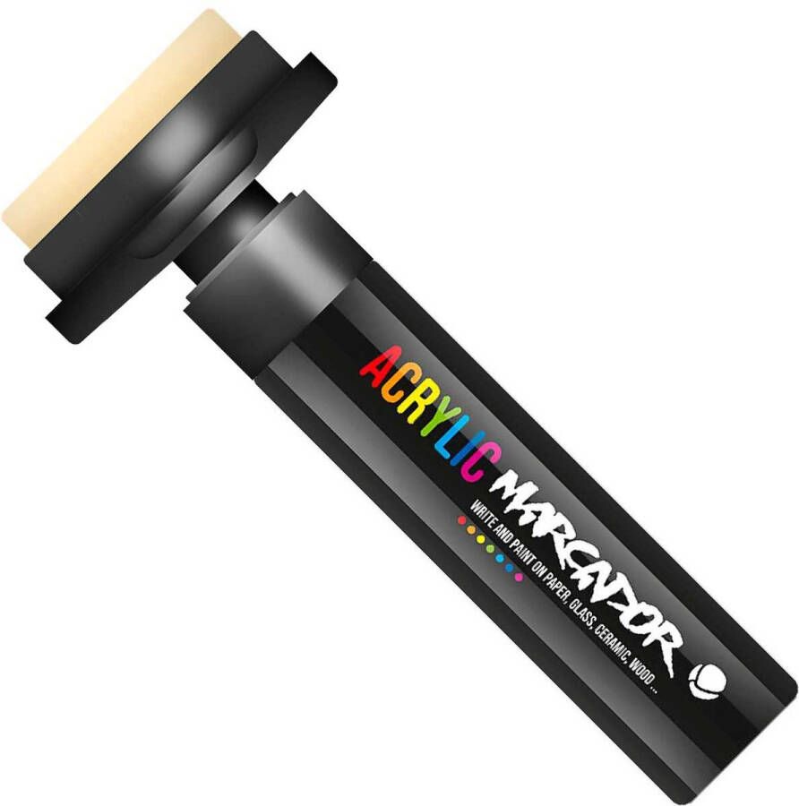 Mtn Acrylic Marcador Verfstift brede punt van 50 mm permanent Zwart