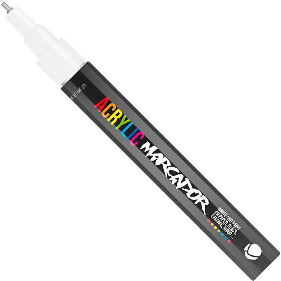 Mtn Acrylic Marcador Verfstift fijne punt van 0 5 mm permanent Wit