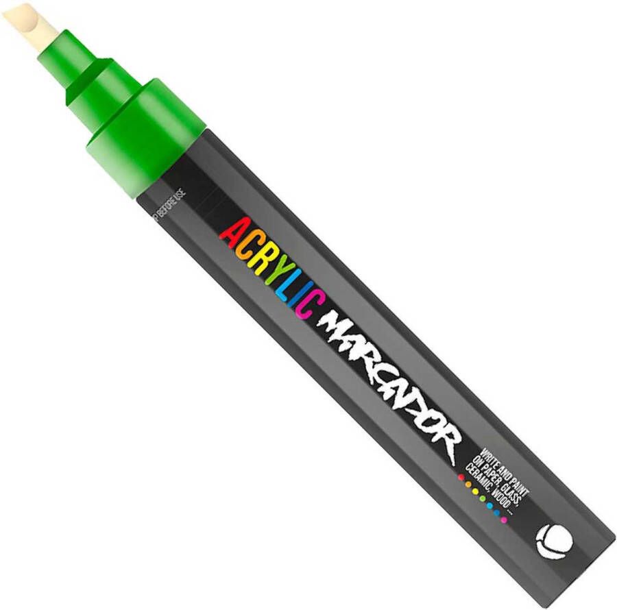 Mtn Acrylic Marcador Verfstift medium punt van 6 mm permanent Groen