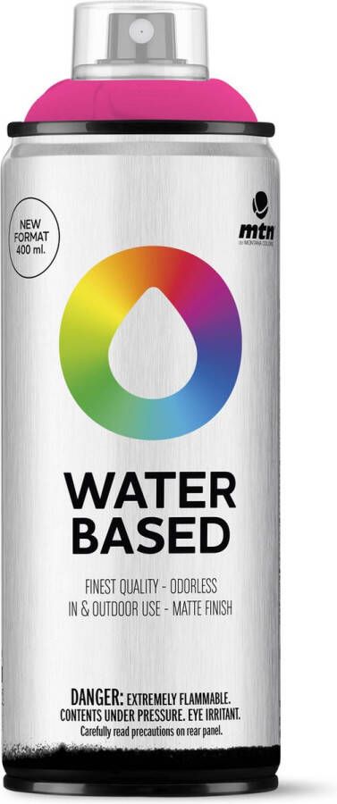 Mtn Water Based Spuitbus verf op waterbasis Fluorescent Fuchsia 400ml