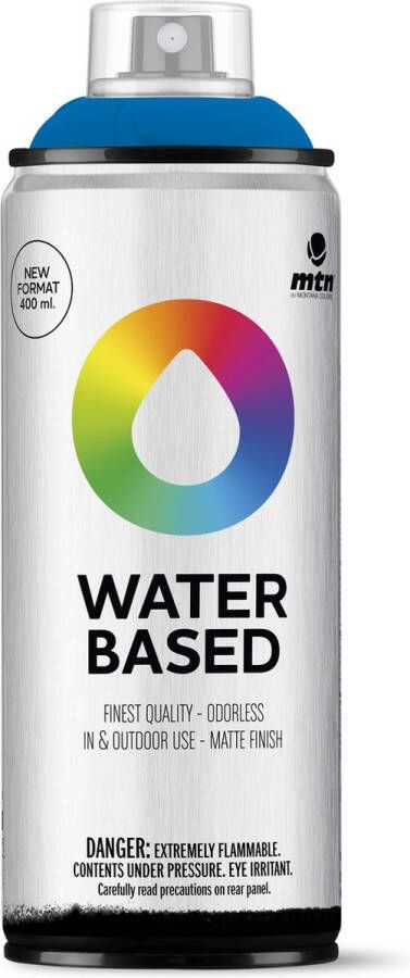 Mtn Water Based Spuitbus verf op waterbasis RV-30 Electric Blue 400ml