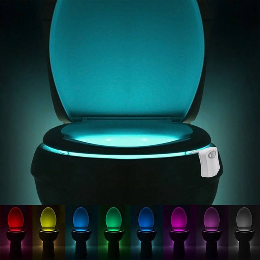 MTP-Original 2 stuks Toiletpotverlichting Led verlichting Bewegingssensor 8 verschillende kleuren