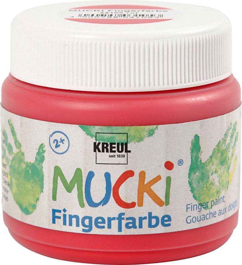 Mucki Rode Vingerverf – 150ml per stuk