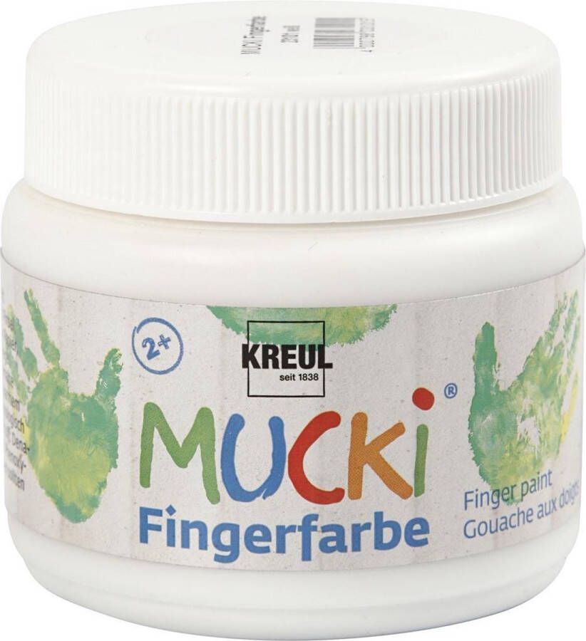 Mucki Witte Vingerverf – 150ml per stuk