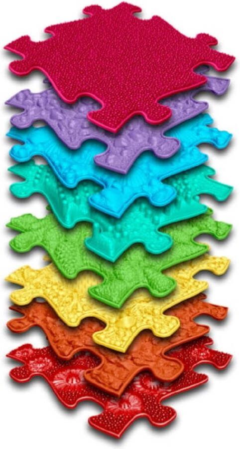 Muffik Orthopedische puzzelmat 8 puzzelstukken verschillende vormen en hardheden + Gratis 1 fles Bio Cleaner 280 ml. Fysio Kinderdagverblijf Naschoolse opvang Oefen therapie Thuis Opa en of Oma Oppas etc